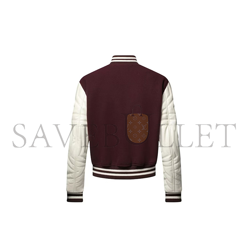 LOUIS VUITTON EMBROIDERED CALFSKIN VARSITY JACKET 1AGJCF